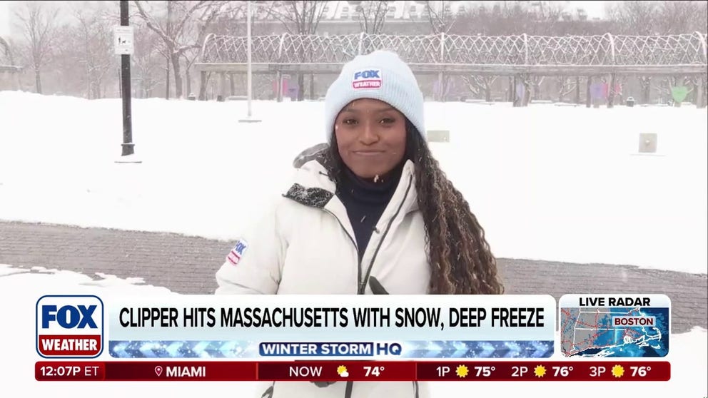 Another weekend snowstorm is slamming Massachusetts with some areas expected to receive up to 8 inches of snow. FOX Weather Correspondent Brandy Campbell is in Boston, Massachusetts covering this storm and the extreme cold temperatures impacting the region. 