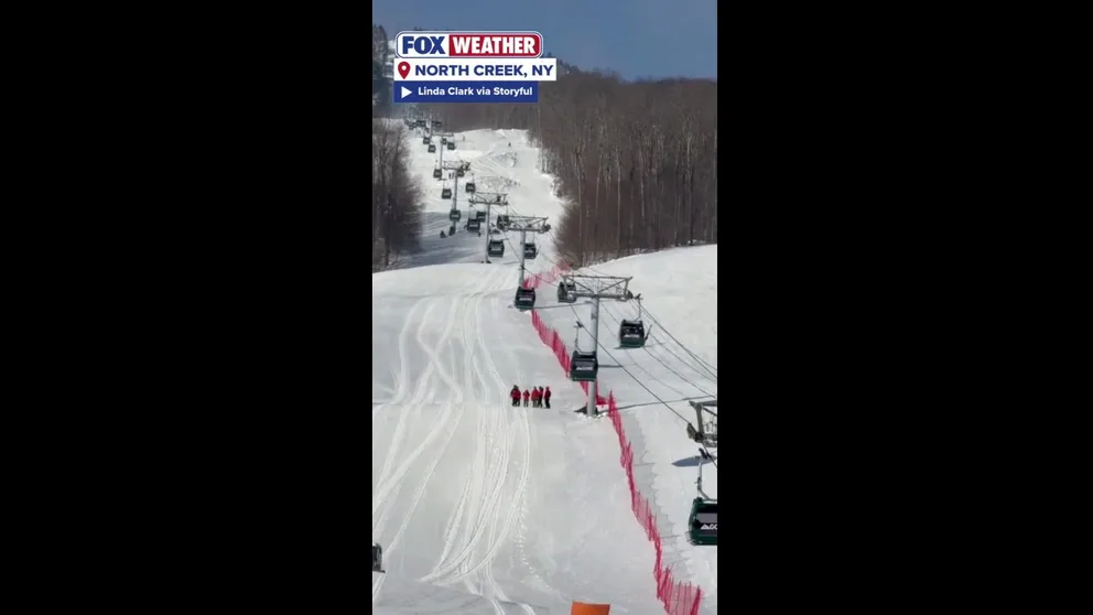 Dozens of skiers were rescued after a gondola at Gore Mountain in North Creek, New York failed due to mechanical issues. Watch as officials lowered the stranded skiers to the ground with the assistance of a harness. This incident impacted 67 skiers in 20 baskets. 