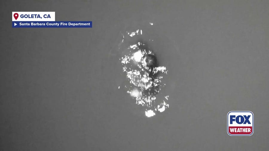 Watch: Drone video shows law enforcement rescuing a missing surfer in California