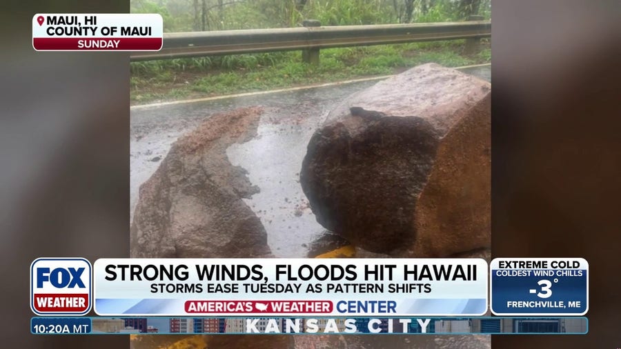 Strong winds and heavy rain slam Hawaii 