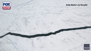 Watch: Drone video shows 80-mile-long crack on frozen Lake Erie