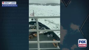 Watch: US Coast Guard frees boat stuck in ice in St. Mary's River