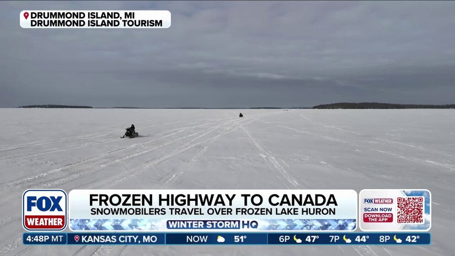Frozen highway to Canada: No shortage of snow and ice in Drummond Island