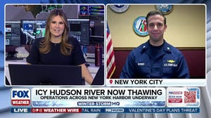 US Coast Guard working hard to keep New York harbor clear as ice thaws from the Hudson