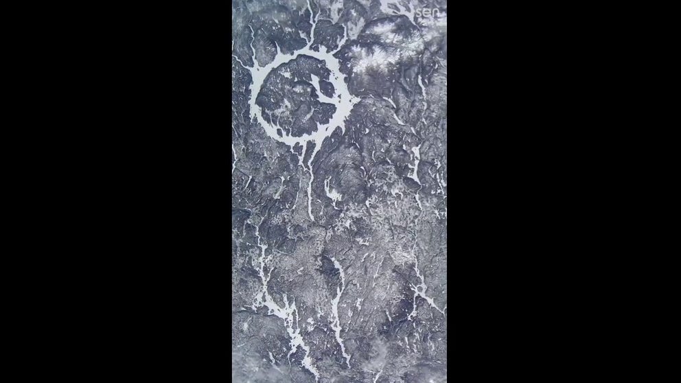 Sen captured breathtaking footage of the Manicouage Reservoir in Quebec, Canada. The ring-shaped lake is the world's largest impact craters. 