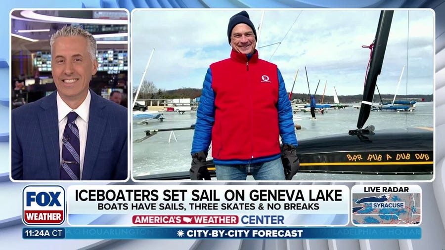 Seasoned Ice Boater Rich Stearns joins FOX Weather to discuss ice boating on Geneva Lake