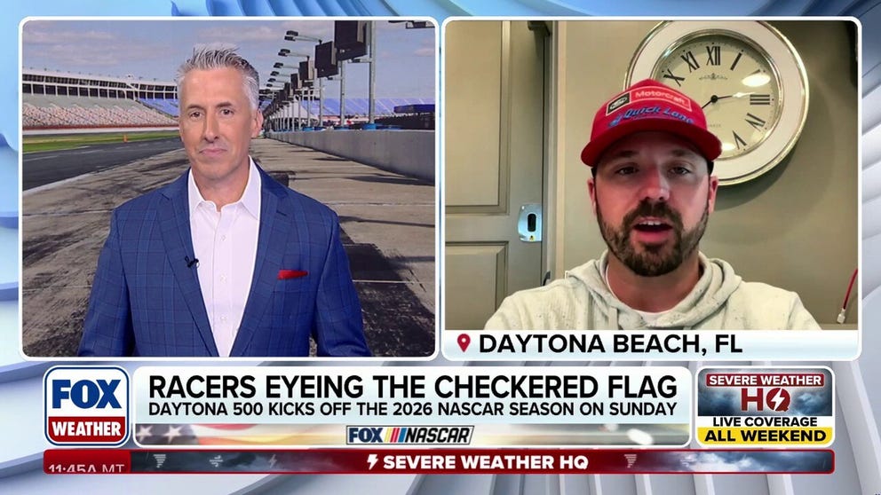 Josh Berry joins FOX Weather ahead of Daytona 500 set to kick off the 2026 NASCAR season on Sunday | Latest Weather Clips