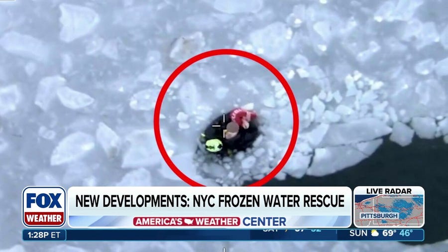 NYC scuba team officers jump into frozen waters to save 3 from ice