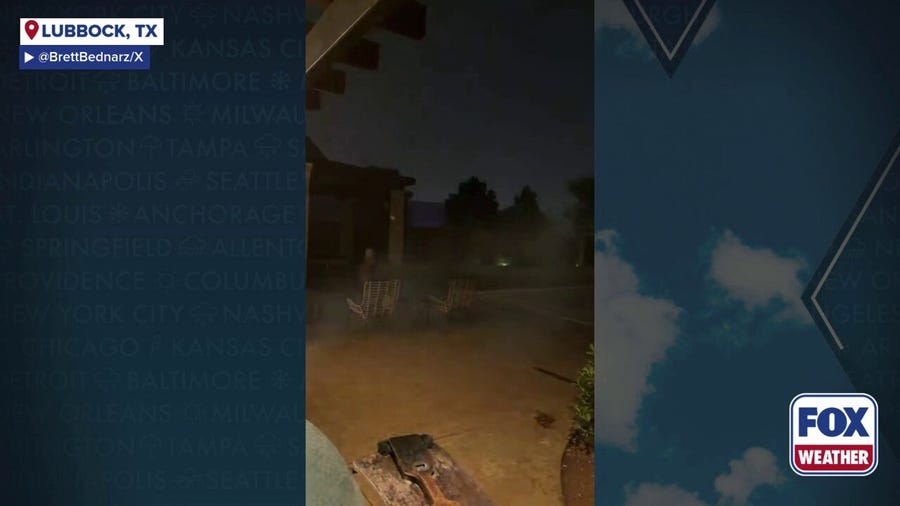 Severe weather moves in over Texas