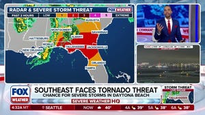 Severe weather threats continue across Southeast, tornadoes possible