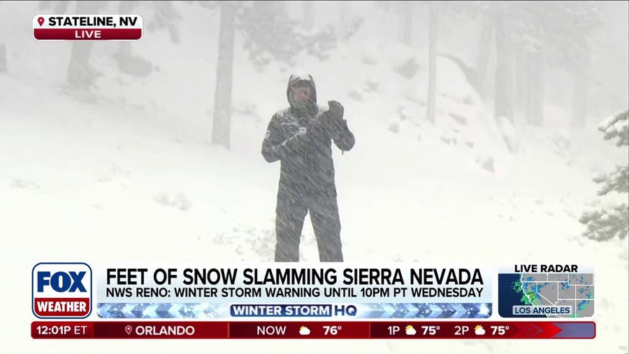 Sierra Nevadas being pelted by heavy snow from back-to-back storms