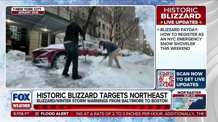 Blizzard warning issued for New York City for first time in nearly a decade