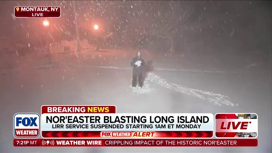 Nor’easter hammers Long Island, New York