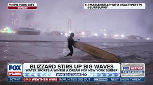 'Salty Pete' hits the waves during historic Northeast blizzard