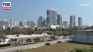 Smoke drifts into Fort Lauderdale, Florida, amid the National Wildfire