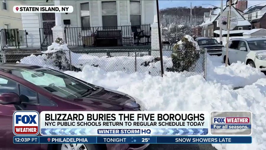 Staten Island buried in snow after historic blizzard