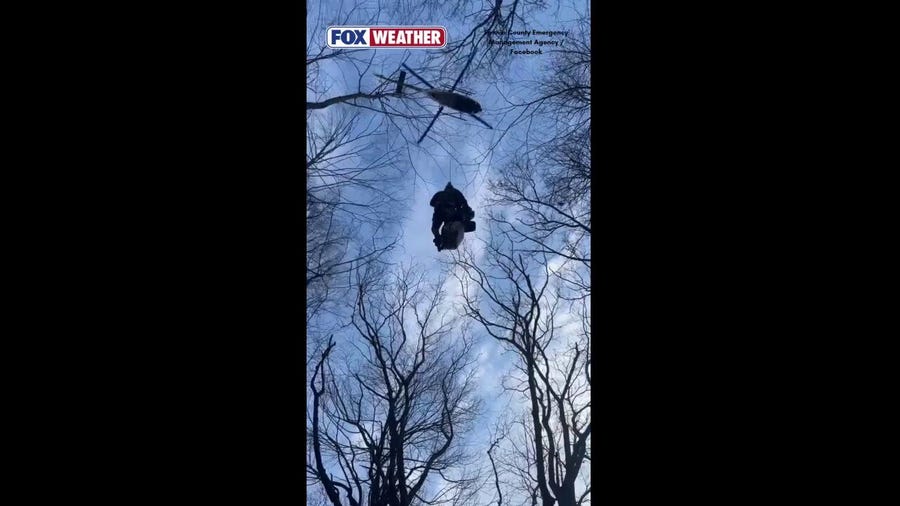 Successful helicopter rescue of a hiker on the Appalachian Trail