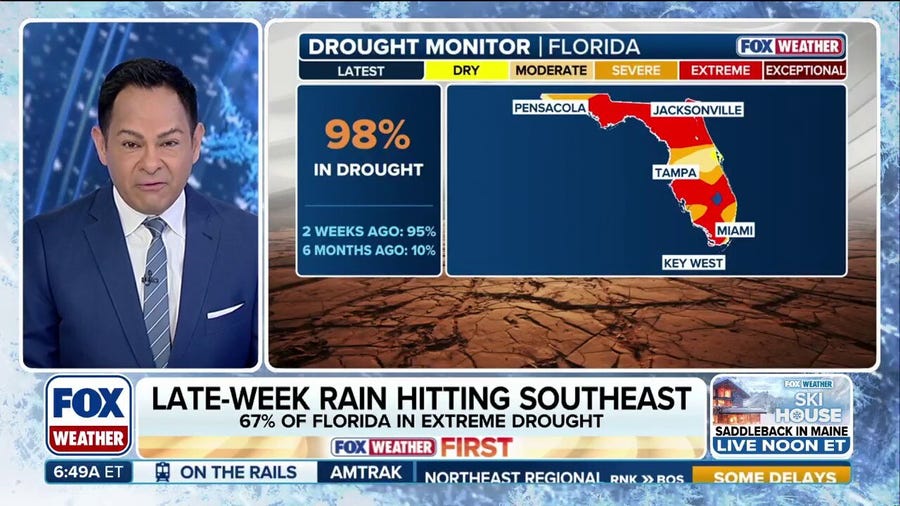 Storms to bring needed-drought relief for Florida, Southeast