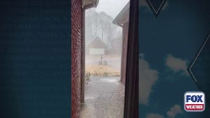 Rain and hail come down in Alabama