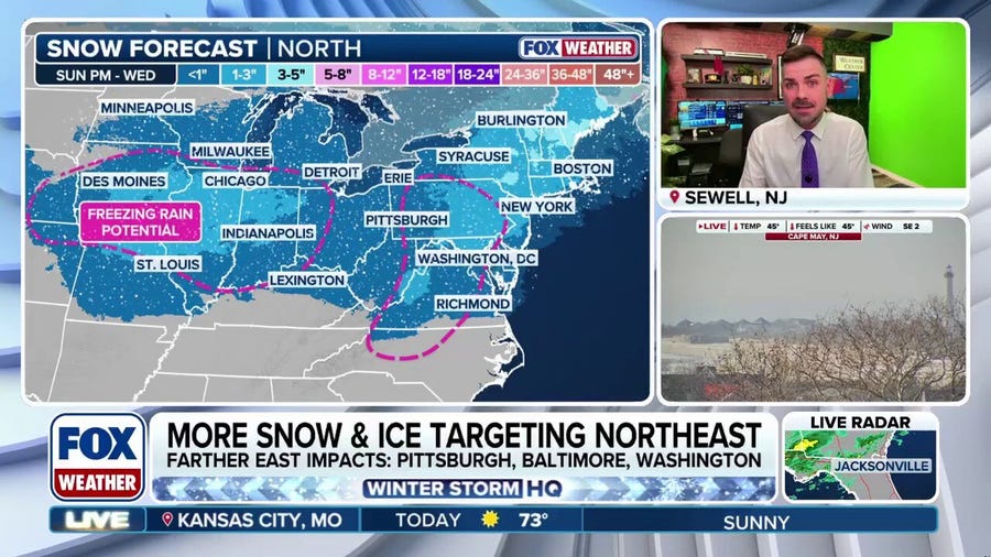 Snow and ice targeting the Northeast this weekend