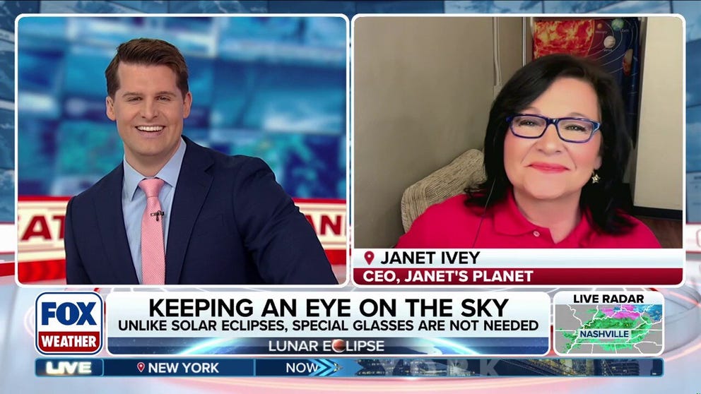 Janet Ivey, CEO and creator of Janet’s Planet, joins FOX Weather to discuss the total Lunar Eclipse on March 3. Discover why this one is so special and get expert tips on this 