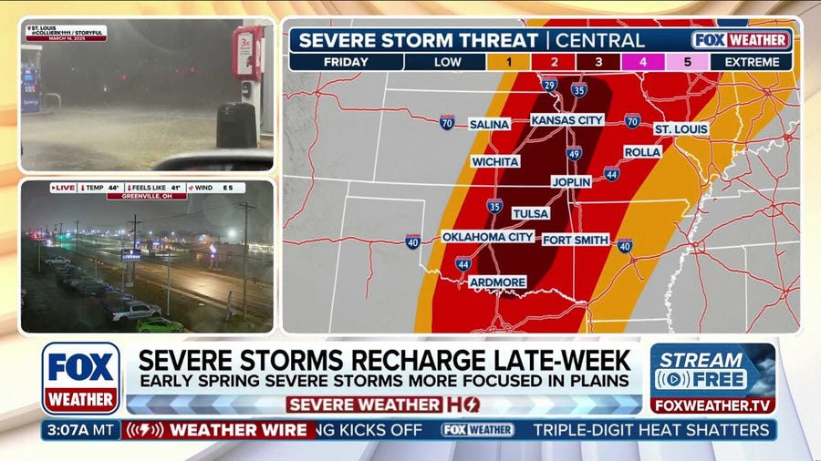 Severe storms target Texas, Plains and Midwest ahead of increased risk Friday