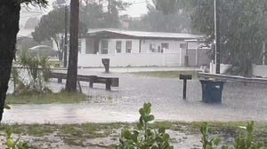 Roads flood in Tampa as rain continues to fall