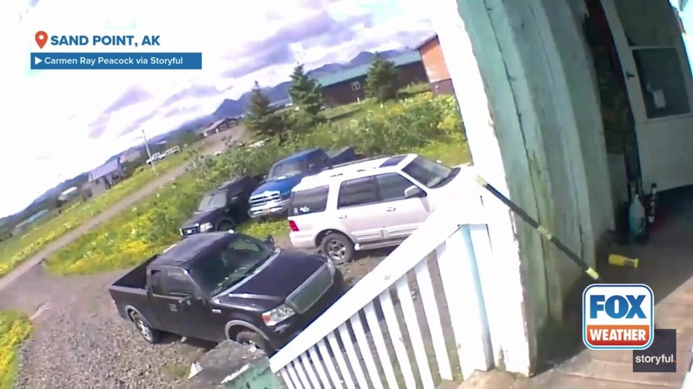 Security cameras were rolling when a 7.3 quake sent a jolt through an Alaska home Wednesday. 