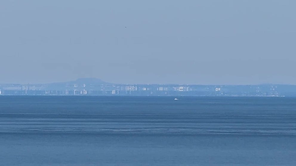 The hot weather gripping the Pacific Northwest led to some unusual sights along Vancouver Island as a fata morgana mirage warped miles of shoreline.