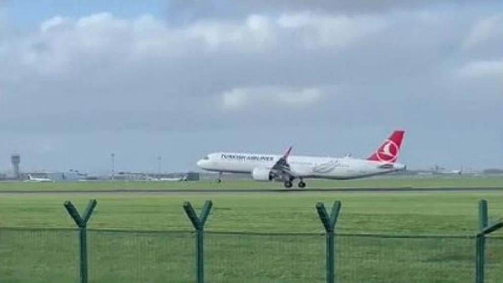 At least two planes had to abort their landings and go around at Dublin's Airport during gusts near 50 mph as Storm Amy raked Ireland and the UK.