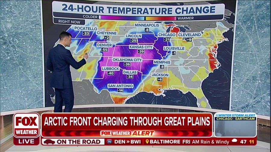 Arctic blast to impact majority of eastern US by Friday 