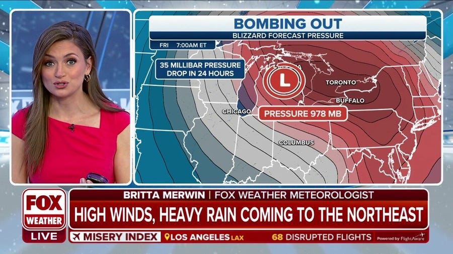 Christmas week blizzard to undergo bombogenesis, causing system to intensify