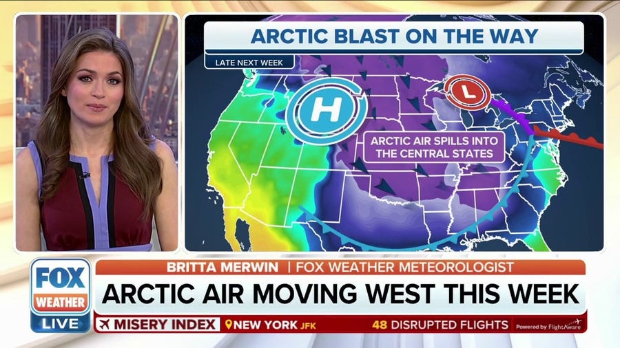 Arctic blast to impact much of the U.S. next week