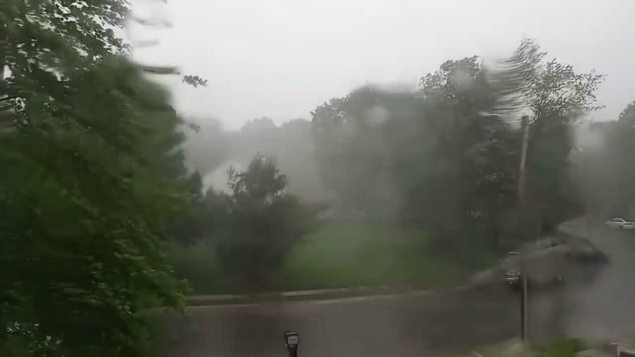 Watch: Heavy rain pushes through Williamstown, NJ 