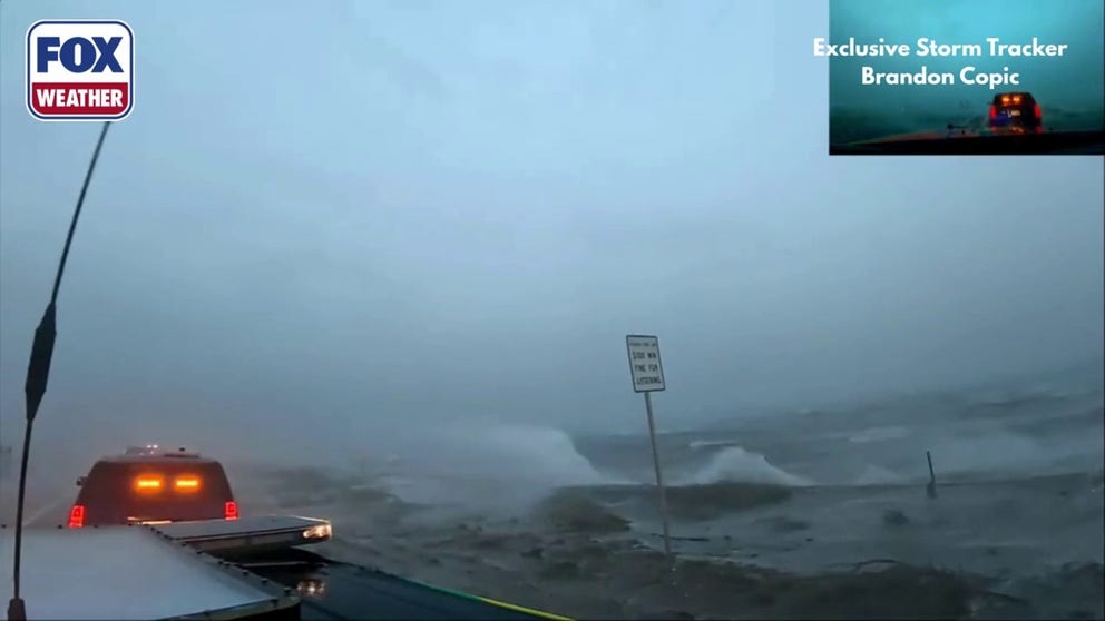 FEROCIOUS WEATHER: Intense conditions from Category 3 Hurricane Isaias lash the coast, with ferocious wind gusts and violent waves crashing along the coast in Fort Walton, Florida.