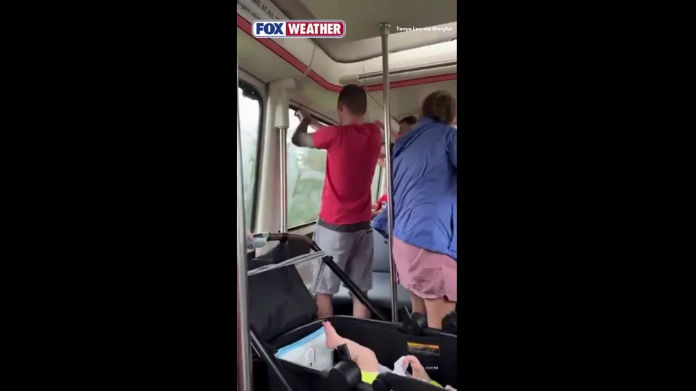 STRANDED AT DISNEY: Visitors traveling on the monorail at Disney World became stranded after a lightning strike shut down the system, leaving people stuck for nearly two hours.