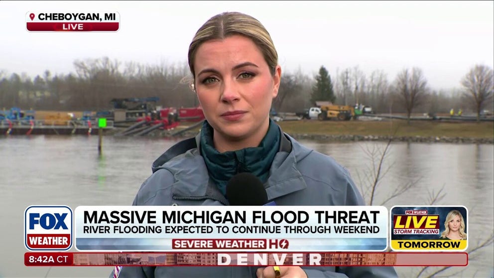 Water levels are continuing to rise in some Michigan rivers, with flooding expected to continue through the weekend. FOX Weather Correspondent Katie Byrne is live in Cheboygan, Michigan with the latest: