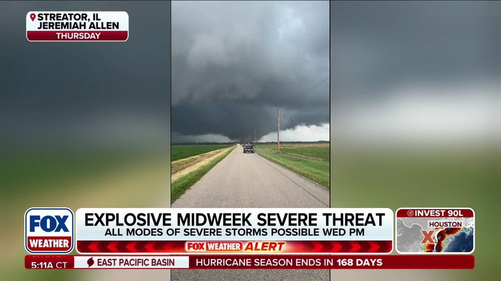 Another severe storm outbreak is set to slam parts of the Midwest already hit hard this season. Intense tornadoes and damaging winds are the biggest risk on Wednesday, with some parts of the region seeing a Level 4 out of 5 severe weather threat. Stay with FOX Weather for the latest.