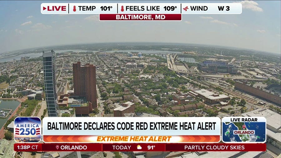 City of Baltimore declares Code Red Extreme Heat Alert for Fourth of July weekend