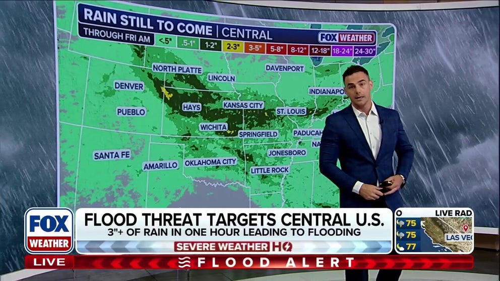 FOX Weather Meteorologist Steve Bender breaks down the severe storms headed for the Great Plains and Central U.S., as heavy rain, damaging winds and a flash flood threat plague millions of Americans.