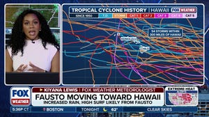 Hurricane Fausto marches west across the Pacific toward Hawaii