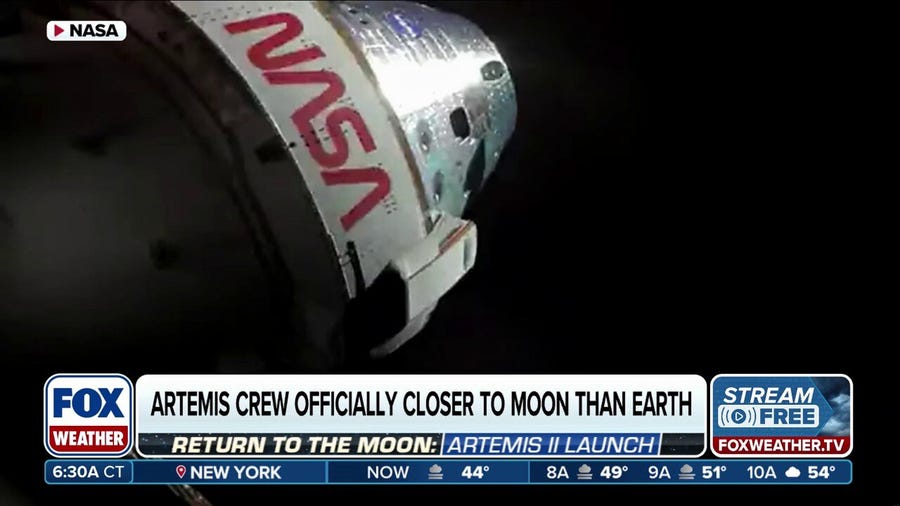 Artemis II crew officially closer to the moon than Earth