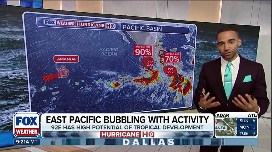 Eastern Pacific remains highly active as two Tropical Depressions churn off the Mexico coast