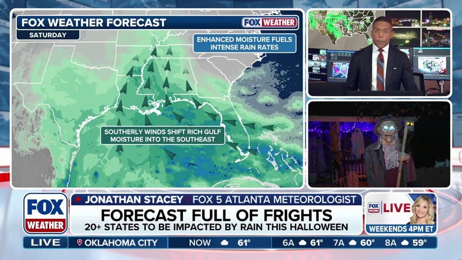 Wicked weather to wash out Halloween across Southwest and Southeast
