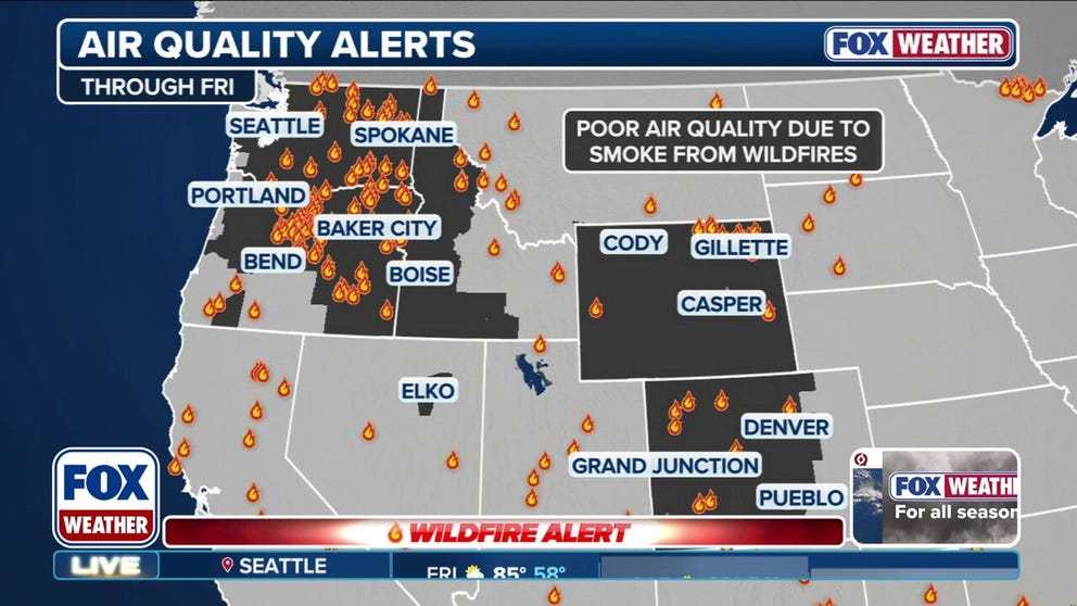 The Spokane Complex Fire continues to burn as crews work to increase containment. While progress is being made, thousands of residents remain under evacuation orders, and elevated fire danger is expected to return. FOX Weather Meteorologist Jane Minar breaks down the latest updates: