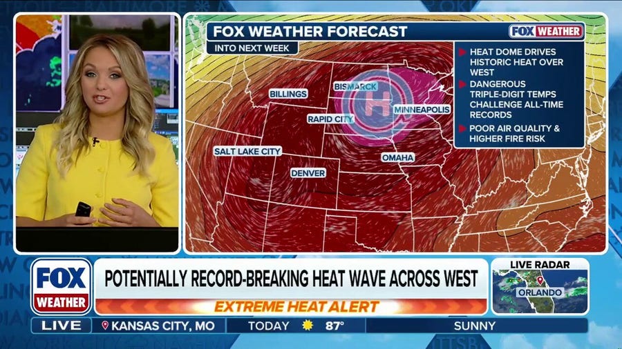 Massive heat dome expanding across the West, fueling scorching temperatures