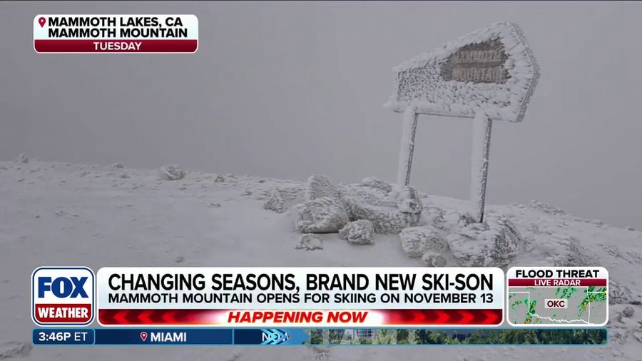 West Coast skiers are weeks away from the opening of Mammoth Mountain