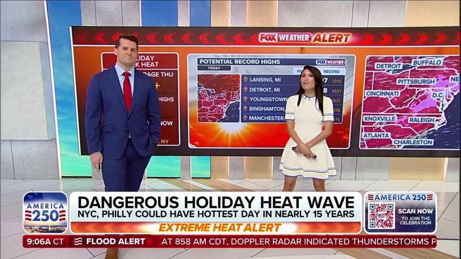 America Newsroom's Bill Hemmer joins FOX Weather to talk about the holiday heat dome affecting millions