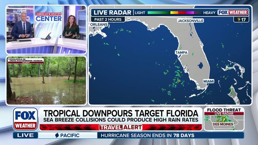 Persistent thunderstorms and rain to drench Florida this week
