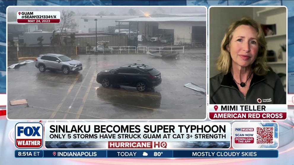 A pair of storms are impacting parts of Guam and Hawaii leading to the American Red Cross deploying crews to the impacted regions. The national spokesperson for the American Red Cross, Mimi Teller, joins FOX Weather to discuss what the organization is doing to support residents.